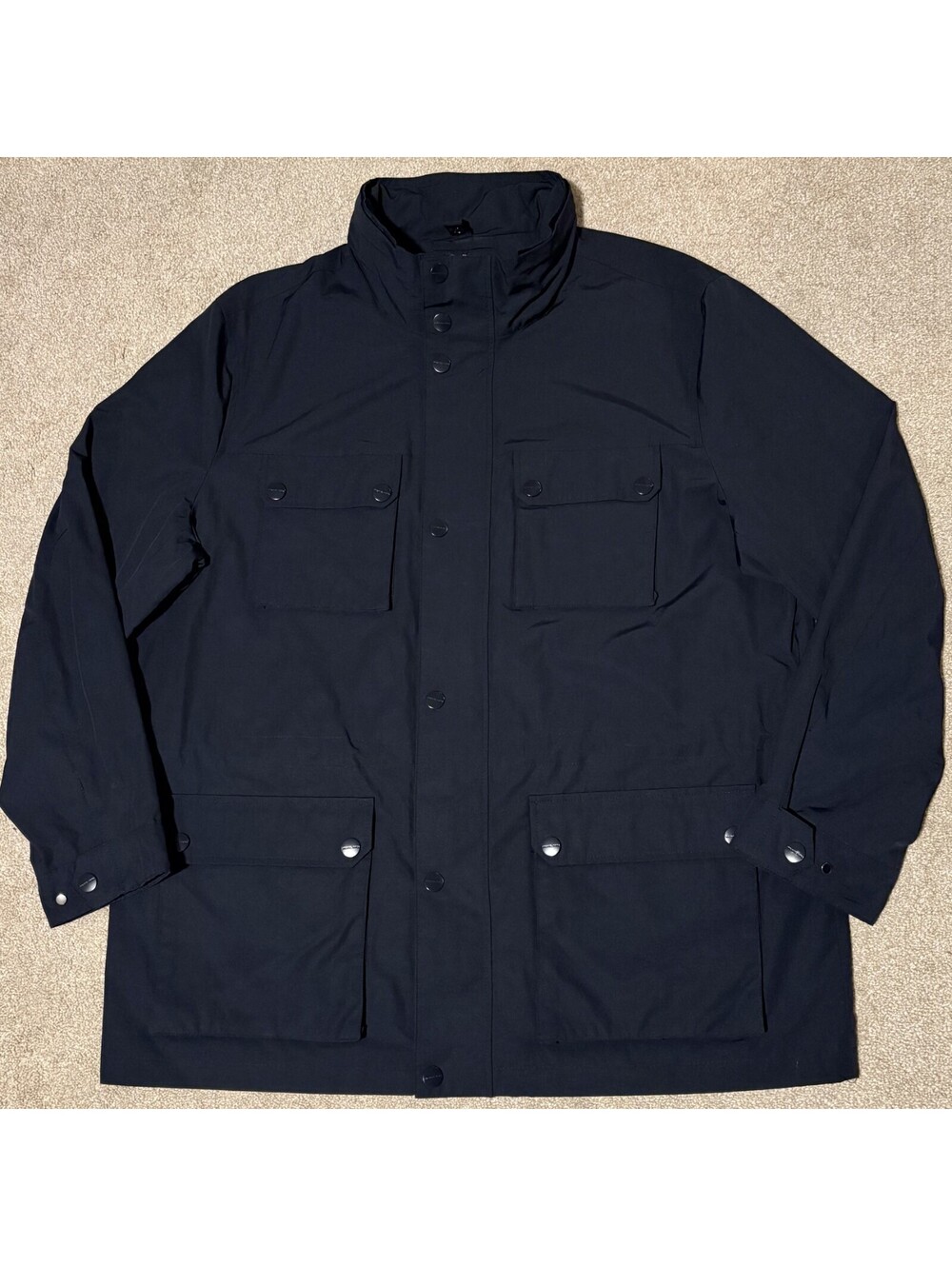 Michael Kors Mens XXL 2-in-1 Blue Water Resistant Field Jacket Packable Hood